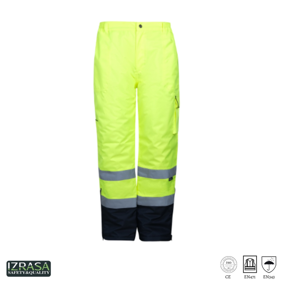 IZRASA™ NT187 – İçi Kapitoneli 300D Oxford Reflektörlü Pantolon SARI
